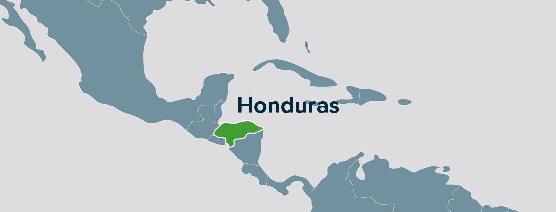 map highlighting Honduras