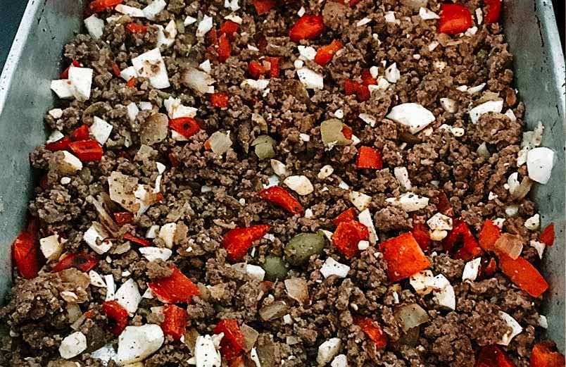 Make the filling A photo of the filling, ready to use