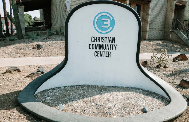 The new sign for the Christian Community Center (C3)